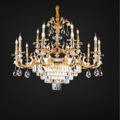 Đèn chùm tay nến cao cấp,  phối thẻ phale trắng cao cấp DC-505