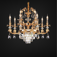 Đèn chùm tay nến cao cấp,  phối thẻ phale trắng cao cấp DC-505