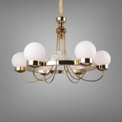 Đèn chùm hiện đại - thiết kế chao thủy tinh đục phổi đá phale TDC-240