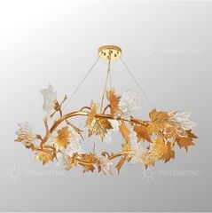 Đèn chùm hiện đại - phòng khách-bàn ăn, phong cách Serip lá thu cao cấp  DC-1081
