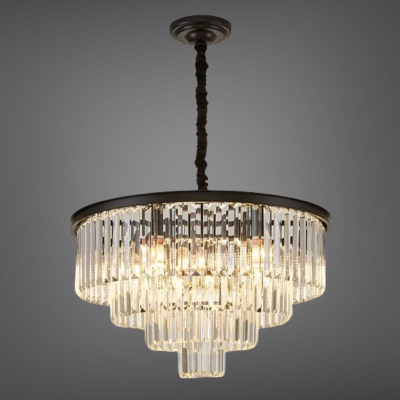 Đèn chùm phale, thiết kế dạng tròn, thẻ phale trắng DC-1031