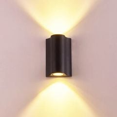 Đèn tường Led hiện đại ngoài trời, hắt 2 đầu, thiết kế ống trụ VNT-352
