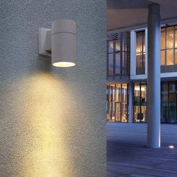 Đèn tường Led hiện đại ngoài trời  kiểu trụ màu xám, hắt 1 đầu VNT-369X