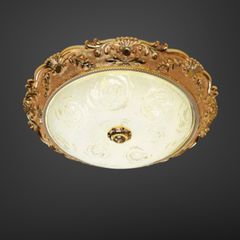 Đèn ốp trần cổ điển giá rẻ, mặt thủy tinh nghệ thuật OCD-080
