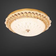 Đèn ốp trần cổ điển giá rẻ, mặt thủy tinh nghệ thuật OCD-078