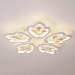 Đèn ốp trần hiện đại, thiết kế hình bông hoa, đính phale nghệ thuật OT-031