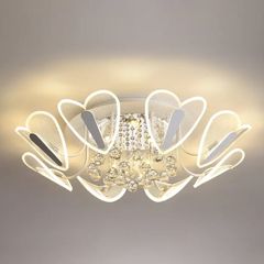 Đèn ốp trần hiện đại, thiết kế hình trái tim, đính phale nghệ thuật OT-067