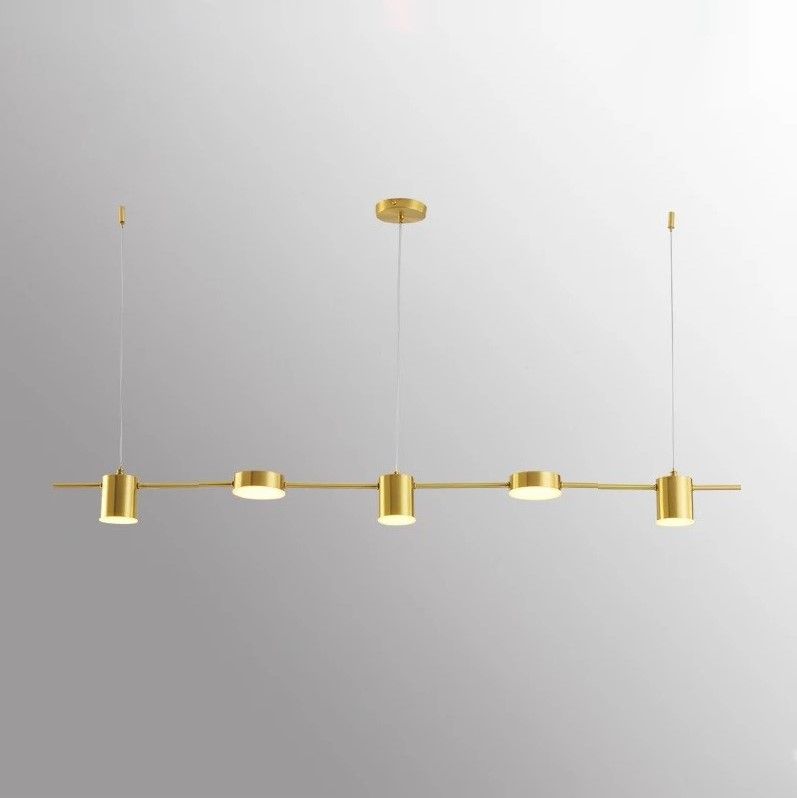 Đèn thả decor -  thiết kế hiện đại, thân ngang-màu vàng đồng 5 bóng TDC-178V