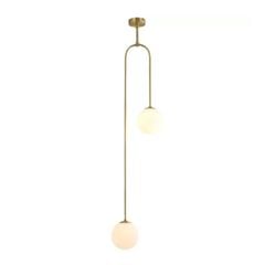 Đèn thả decor - phong cách moonlight, khung kim loại si vàng đồng, treo đứng TDC-154