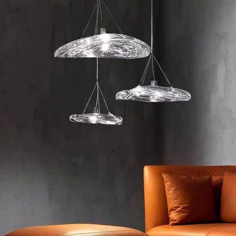 Đèn thả Decor - Thiết kế hiện đại thủy tinh hình lá mảnh TDC-2277