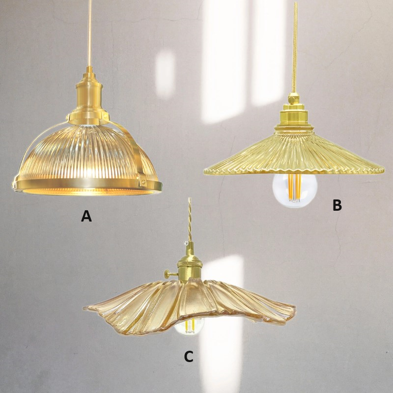 Đèn thả Decor - Thiết kế hiện đại thủy tinh vàng TDC-2268