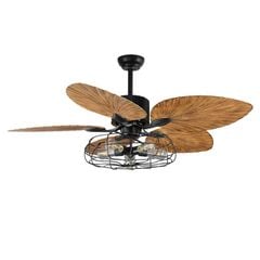 Quạt trần đèn lá cọ, 5 cánh nhựa cao cấp  QT-193