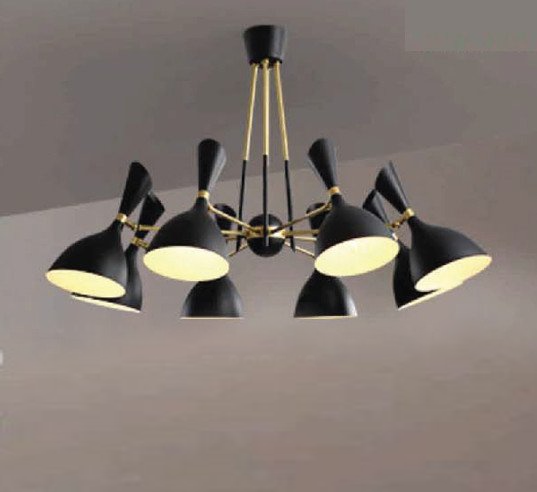 Đèn chùm hiện đại 8 chao chụp sắt DC-5567