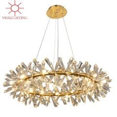 Đèn chùm phale, thiết kế vòng hoa tròn, thẻ phale trắng cao cấp DC-1035