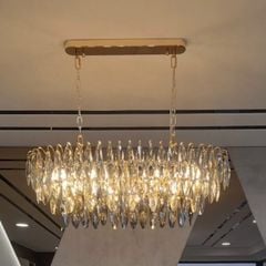 Đèn chùm phale, thiết kế thả ngang, thẻ phale K9 phối màu cao cấp DC-1050