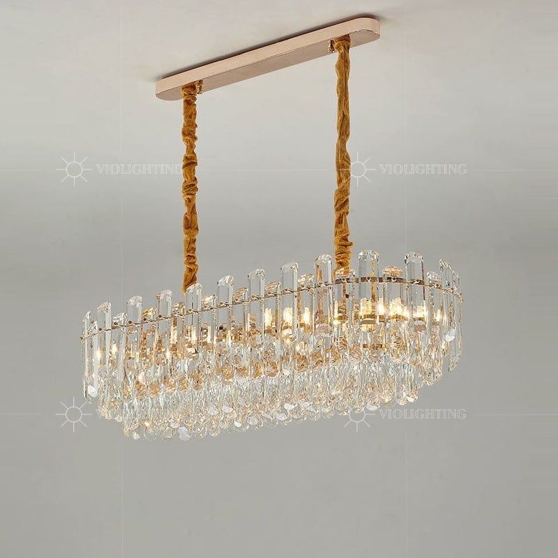 Đèn chùm phale, thiết kế thả ngang, thẻ phale K9 cao cấp DC-1051