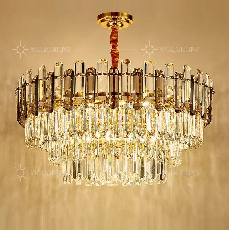 Đèn chùm phale, thiết kế kiểu tròn, thẻ phale K9 cao cấp DC-1055