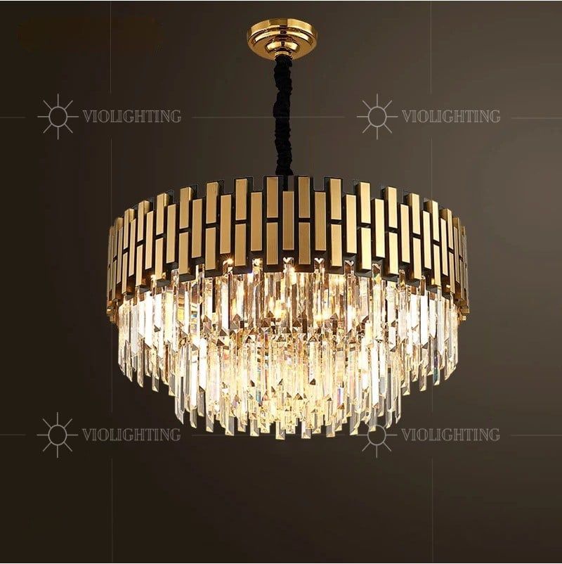 Đèn chùm phale, thiết kế dạng tròn, thẻ phale K9 cao cấp DC-1057
