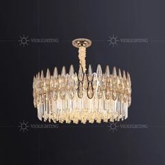 Đèn chùm phale, thiết kế kiểu tròn, thẻ phale K9 hình giọt nước DC-1071