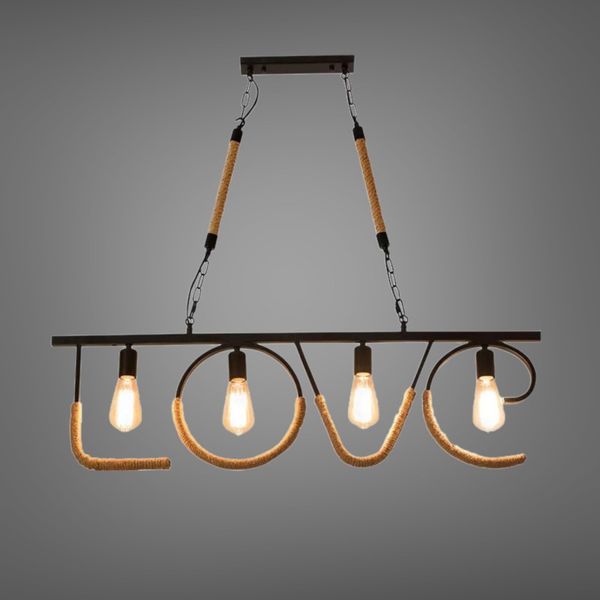 Đèn thả decor - phong cách cơ khí, thiết kế chữ LOVE TDC-97