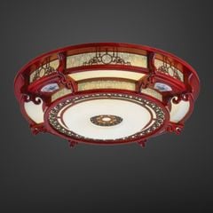 Đèn cổ điển, khung gỗ, mặt mika nghệ thuật OCD-051