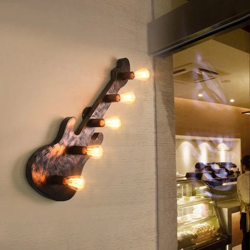 Đèn gắn tường decor, thiết kế hình đàn Guitar nghệ thuật VDC-631