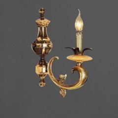 Đèn vách đồng nguyên chất thiết kế tay nến, chao đá cẩm thạch VD-212