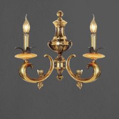 Đèn vách đồng nguyên chất thiết kế tay nến, chao đá cẩm thạch VD-212