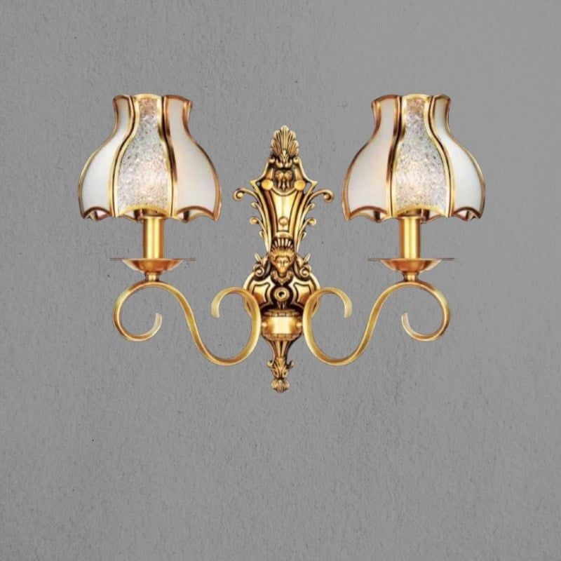 Đèn vách đồng nguyên chất, chao thiết kế VD-234