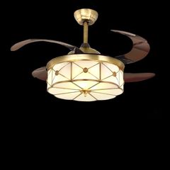 Quạt trần đèn, cánh xếp, thiết kế cổ điển  QT-105