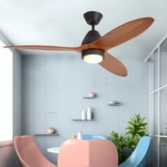 Quạt trần đèn, cánh gỗ, thiết kế hiện đại  QT-109Đ