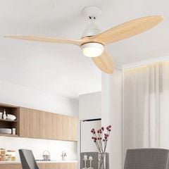 Quạt trần đèn, cánh gỗ, thiết kế hiện đại  QT-109T