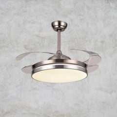 Quạt trần đèn, cánh xếp, thiết kế hiện đại  QT-123