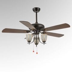 Quạt trần đèn, 5 cánh gỗ, thiết kế cổ điển QT-158