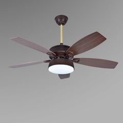 Quạt trần đèn, 5 cánh gỗ, thiết kế hiện đại QT-162