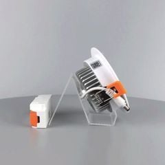 Đèn downlight âm trần cao cấp, 6wat VINALED mẫu E, màu TRẮNG/BẠC