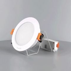 Đèn downlight âm trần cao cấp, 6wat VINALED mẫu E, màu TRẮNG/BẠC