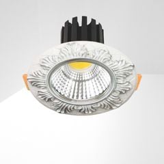 Đèn downlight âm trần nhà phố, biệt thự cổ điển cao cấp, 10wat, mặt Puly cao cấp AFC07