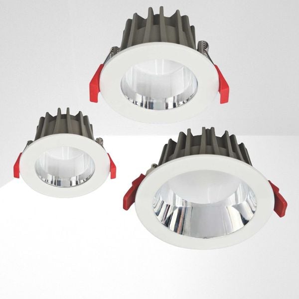 Đèn downlight âm trần cao cấp, mặt đèn inox dạ quang Anfaco AFC569