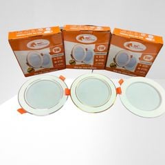 Đèn downlight âm trần đơn sắc giá rẻ, driver tích hợp, đế nhôm đúc, mặt đèn có viền HC-ATP