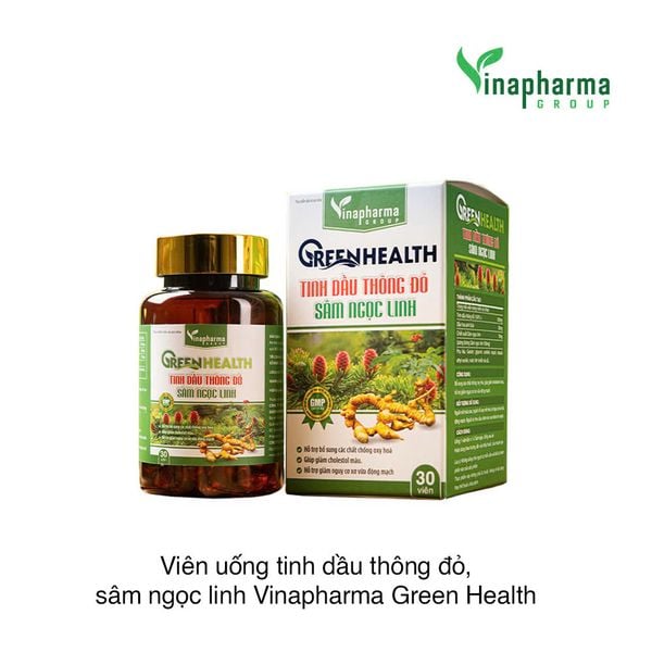 Viên uống tinh dầu thông đỏ, sâm ngọc linh Vinapharma Green Health (36 viên)