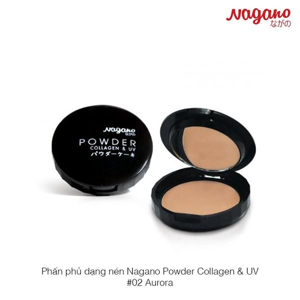 Phấn phủ dạng nén Nagano Powder Collagen & UV