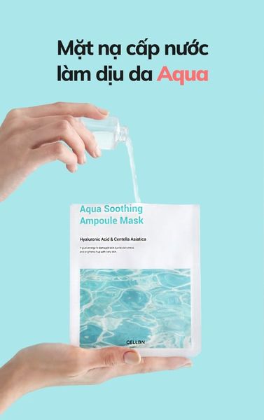 Mặt nạ cấp ẩm, làm dịu da CELLBN Aqua Soothing Ampoule Mask 20ml (Miếng)