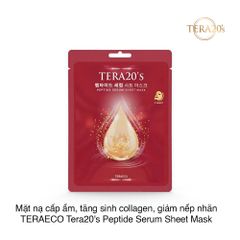 Mặt nạ cấp ẩm, tăng sinh collagen, giảm nếp nhăn TERAECO Tera20's Peptide Serum Sheet Mask (8 miếng)