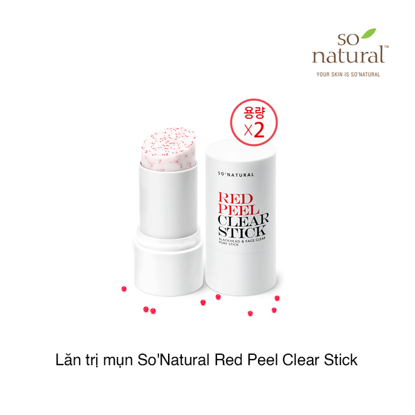 LĂN TRỊ MỤN SO’NATURAL RED PEEL CLEAR STICK