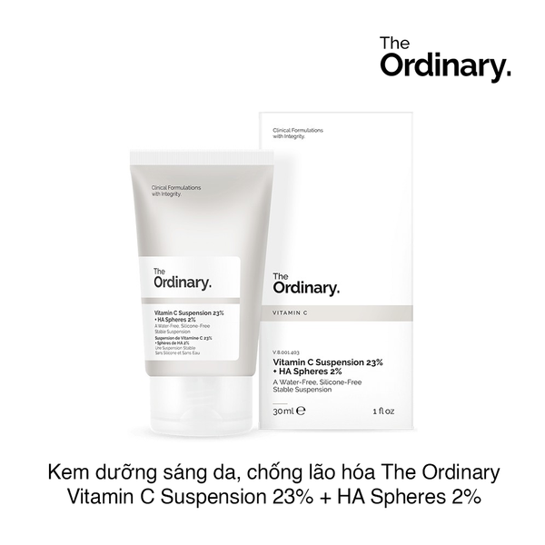 KEM DƯỠNG SÁNG DA, CHỐNG LÃO HÓA THE ORDINARY VITAMIN C SUSPENSION 23% + HA SPHERES 2%