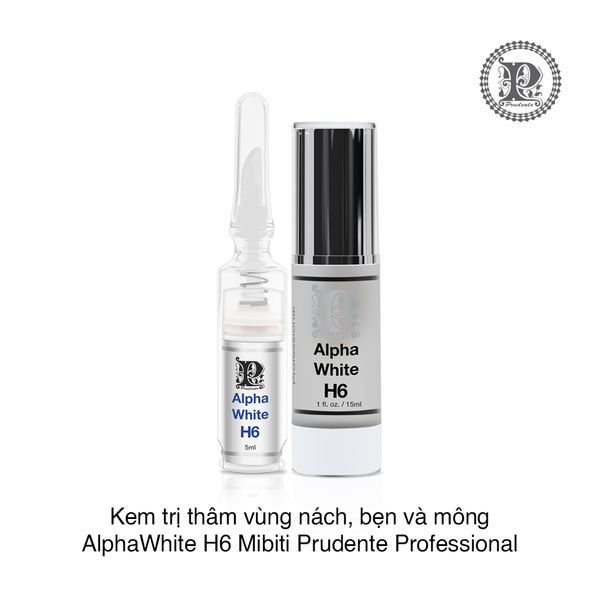 KEM TRỊ THÂM VÙNG NÁCH, BẸN VÀ MÔNG NUWHITE ALPHAWHITE H6 MIBITI PRUDENTE PROFESSIONAL