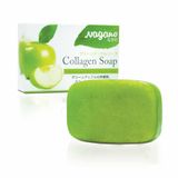 Xà bông rửa mặt chiết xuất táo xanh Collagen Nagano Collagen Soap 100g (hộp)
