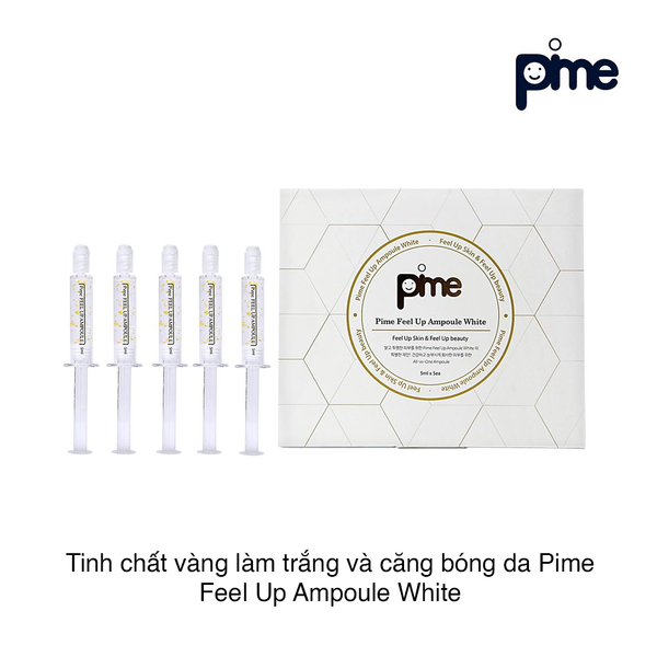 Tinh chất vàng làm trắng và căng bóng da Pime Feel Up Ampoule White