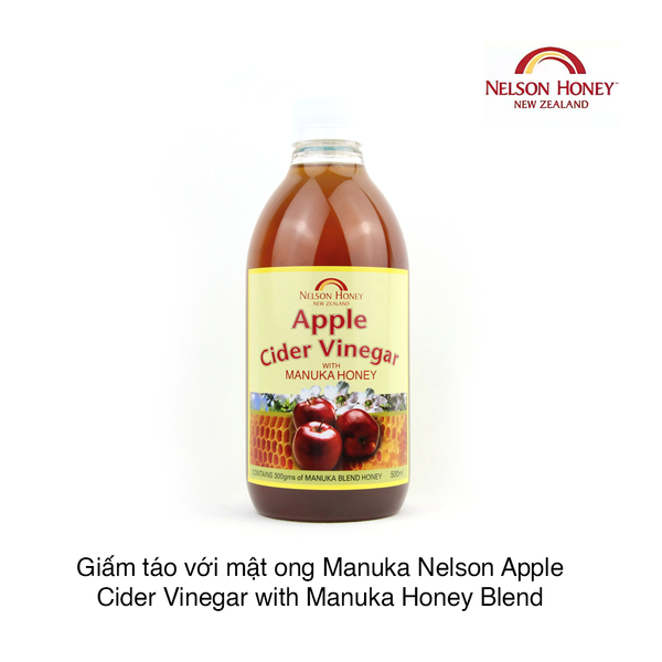Giấm táo với mật ong Manuka Nelson Apple Cider Vinegar with Manuka Honey Blend 500ml